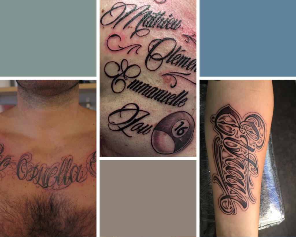 Tatouage typographie