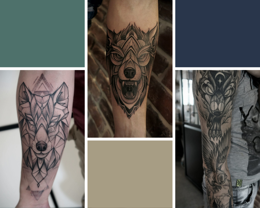 tatouage loup